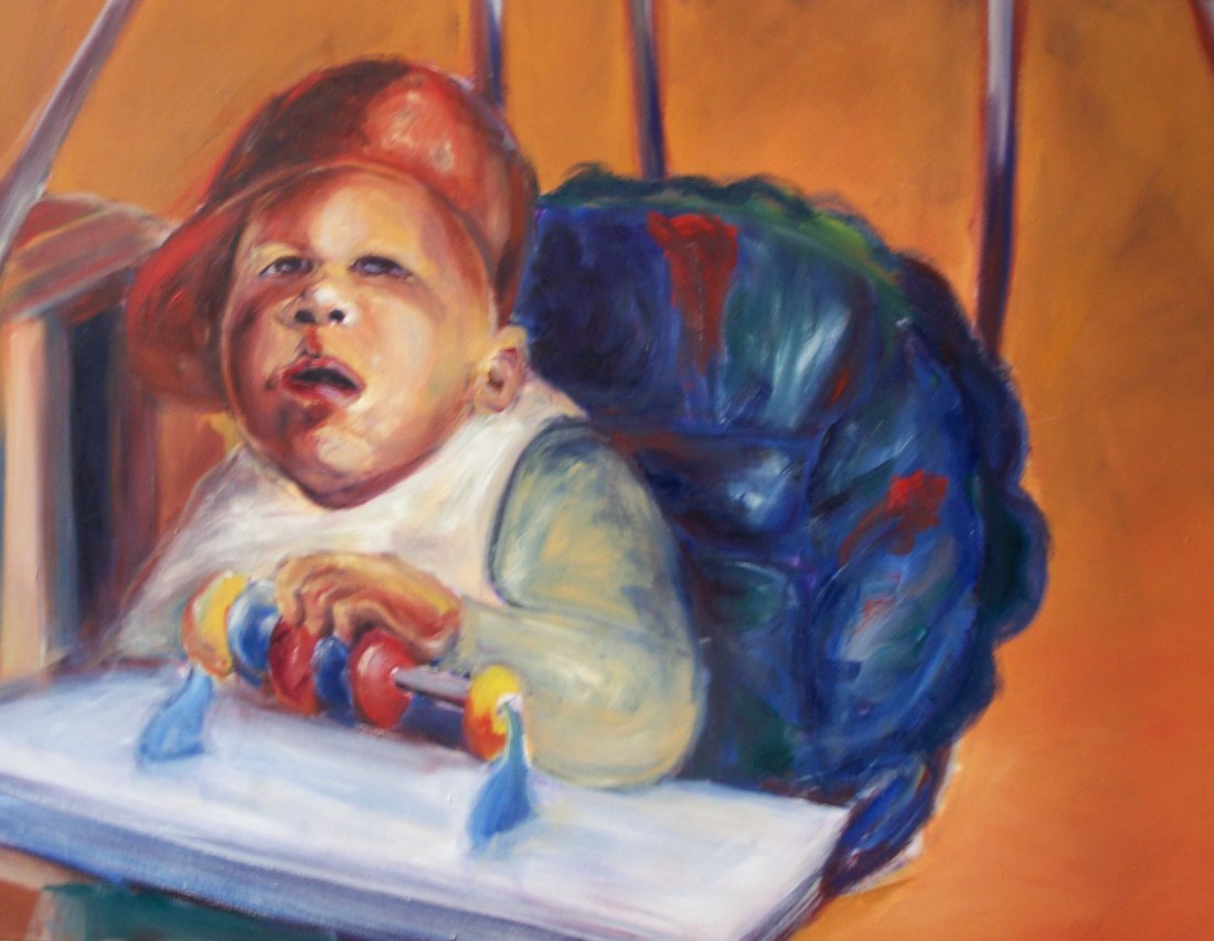 "Baby Jason",Oil on Canvas 4'X 3' - 1998